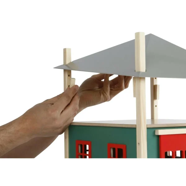 Outback Toys Wooden Barns & Large Accessories<1/32 Wooden Hay Barn with Loft and Adjustable Roof by Kids Globe