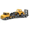 Manufacturer_SIKU Loaders | Lowboys & Flatbeds<Yellow Semi Truck with Low Loader Trailer and Yellow Loader by SIKU