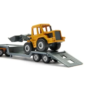 Manufacturer_SIKU Loaders | Lowboys & Flatbeds<Yellow Semi Truck with Low Loader Trailer and Yellow Loader by SIKU