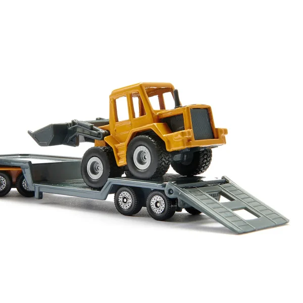 Manufacturer_SIKU Loaders | Lowboys & Flatbeds<Yellow Semi Truck with Low Loader Trailer and Yellow Loader by SIKU