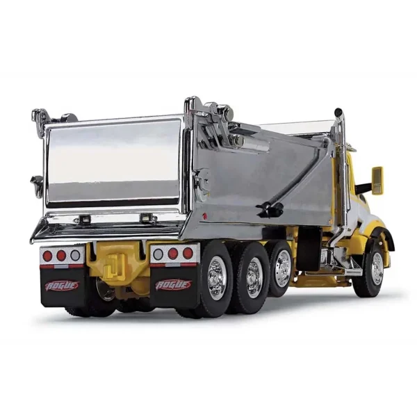 Manufacturer_DCP by First Gear Dump Trucks<1/64 Yellow, White & Chrome Kenworth T880 Rogue Dump, DCP by First Gear