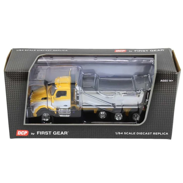 Manufacturer_DCP by First Gear Dump Trucks<1/64 Yellow, White & Chrome Kenworth T880 Rogue Dump, DCP by First Gear