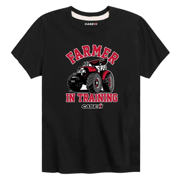 Outback Toys Case Ih & Ji Case<Youth Case IH Farmer in Training Black Short Sleeve T-Shirt