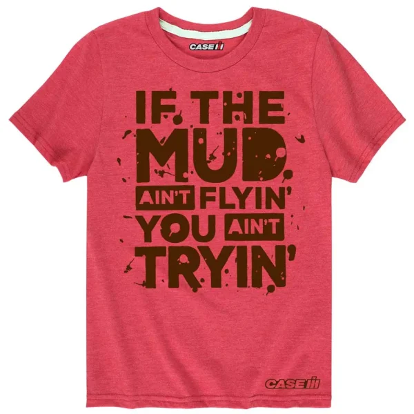 Outback Toys Case Ih & Ji Case<Youth Case IH If The Mud Ain't Flyin' You Ain't Tryin' Red Short Sleeve T-shirt