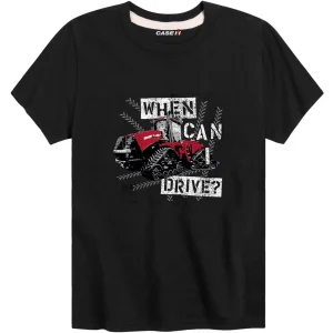 Outback Toys Case Ih & Ji Case<Youth Case IH Quadtrac "When Can I Drive?" Black Short Sleeve T-Shirt