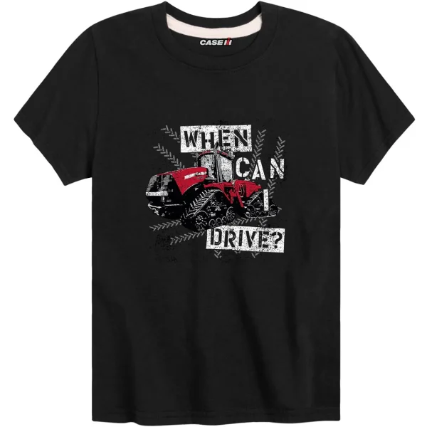 Outback Toys Case Ih & Ji Case<Youth Case IH Quadtrac "When Can I Drive?" Black Short Sleeve T-Shirt