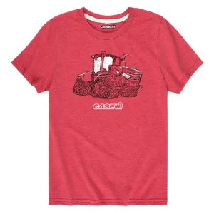 Outback Toys Case Ih & Ji Case<Youth Case IH Steiger Drawing Heather Red Short Sleeve T-Shirt
