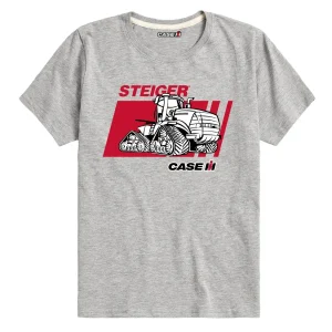 Outback Toys Ih Farmall<Youth Case IH Steiger Quadtrac Heather Gray Short Sleeve T-Shirt