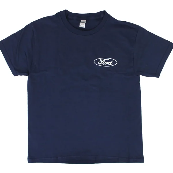 Outback Toys New Holland & Ford<Youth Ford FW-30 with Wing Disk Navy Short Sleeve T-Shirt