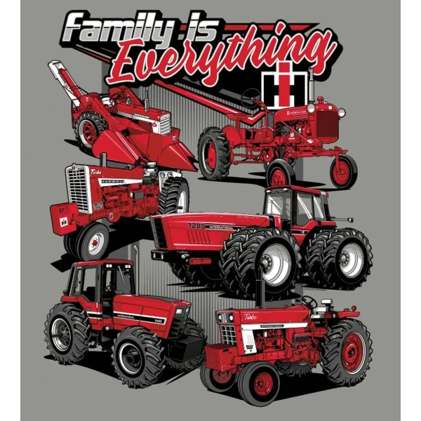 Outback Toys Ih Farmall<Youth IH Family is Everything Gray Short Sleeve T-Shirt