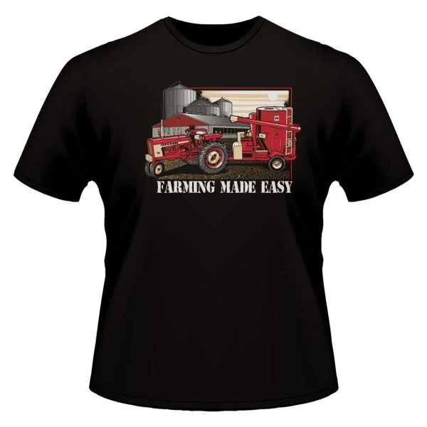 Outback Toys Ih Farmall<Youth IH Farmall 504 with IH 1150 Grinder-Mixer Mill Black Short Sleeve T-Shirt