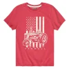 Outback Toys Ih Farmall<Youth IH Farmall Tractor American Flag Distressed Red Short Sleeve T-Shirt