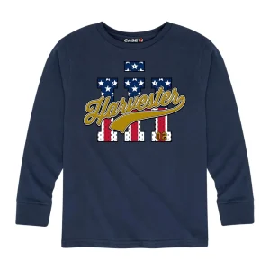 Outback Toys Ih Farmall<Youth International Harvester Patriotic Navy Blue Long Sleeve Shirt