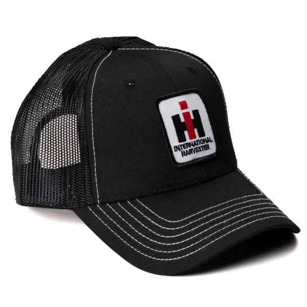 Outback Toys Ih Farmall<Youth International Harvester Logo Black Mesh Back Hat with White Stitching