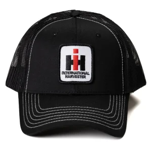Outback Toys Ih Farmall<Youth International Harvester Logo Black Mesh Back Hat with White Stitching