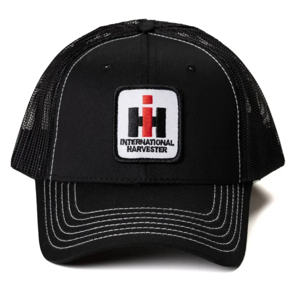 Outback Toys Ih Farmall<Youth International Harvester Logo Black Mesh Back Hat with White Stitching